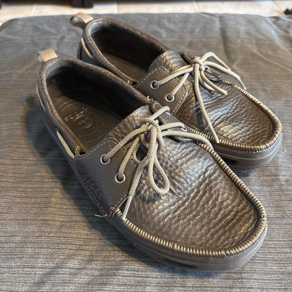 CROCS Cove Sport Boat Shoes Croslite/Leather